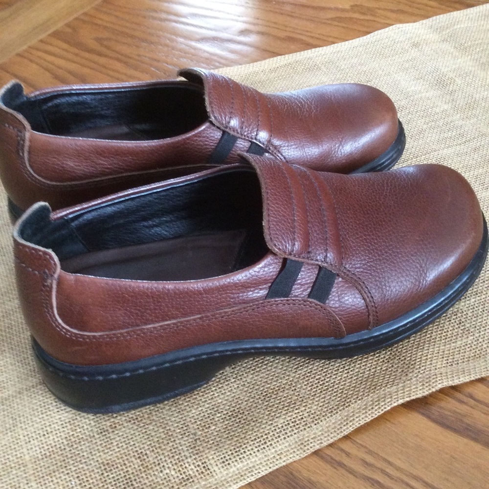 Dansko Leather Slip-on Shoes, Sz 39 (US 8.5-9)